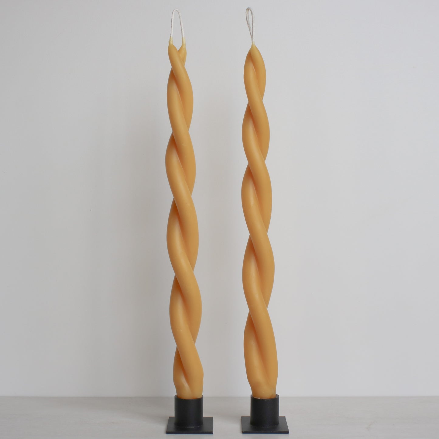 Yellow Beeswax Twisted Tapers