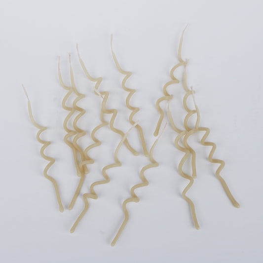 Curly Beeswax Party Candles