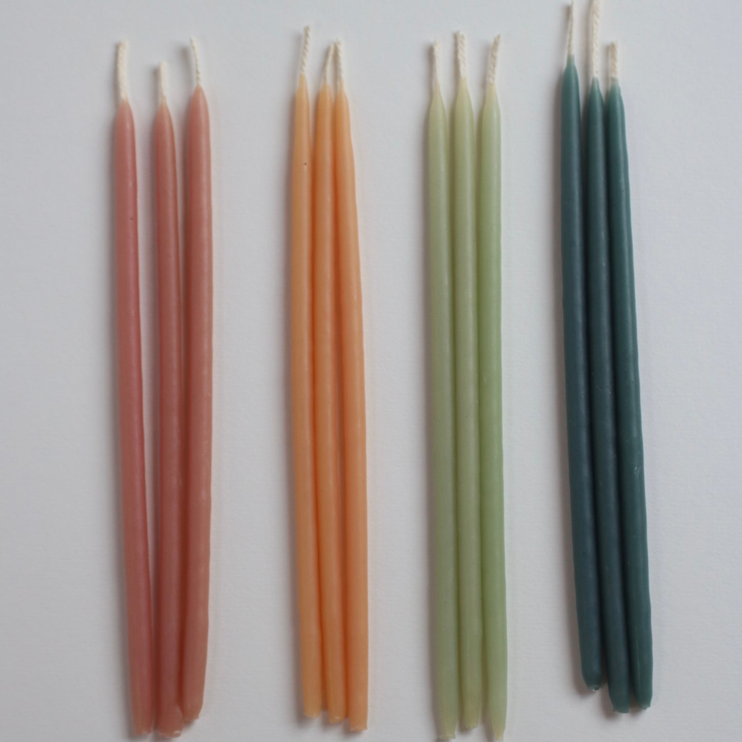 Natural Pigment Beeswax Birthday Candles