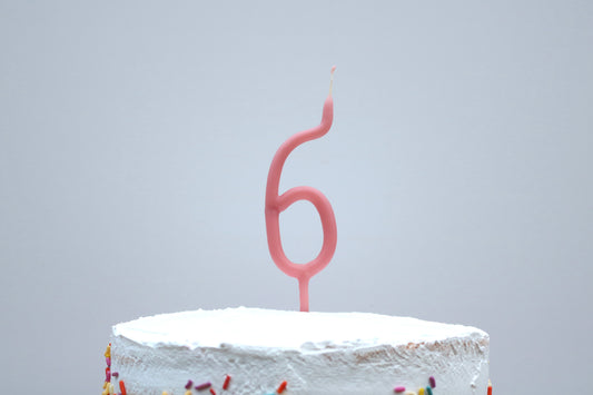 Hibiscus Beeswax Number Candle