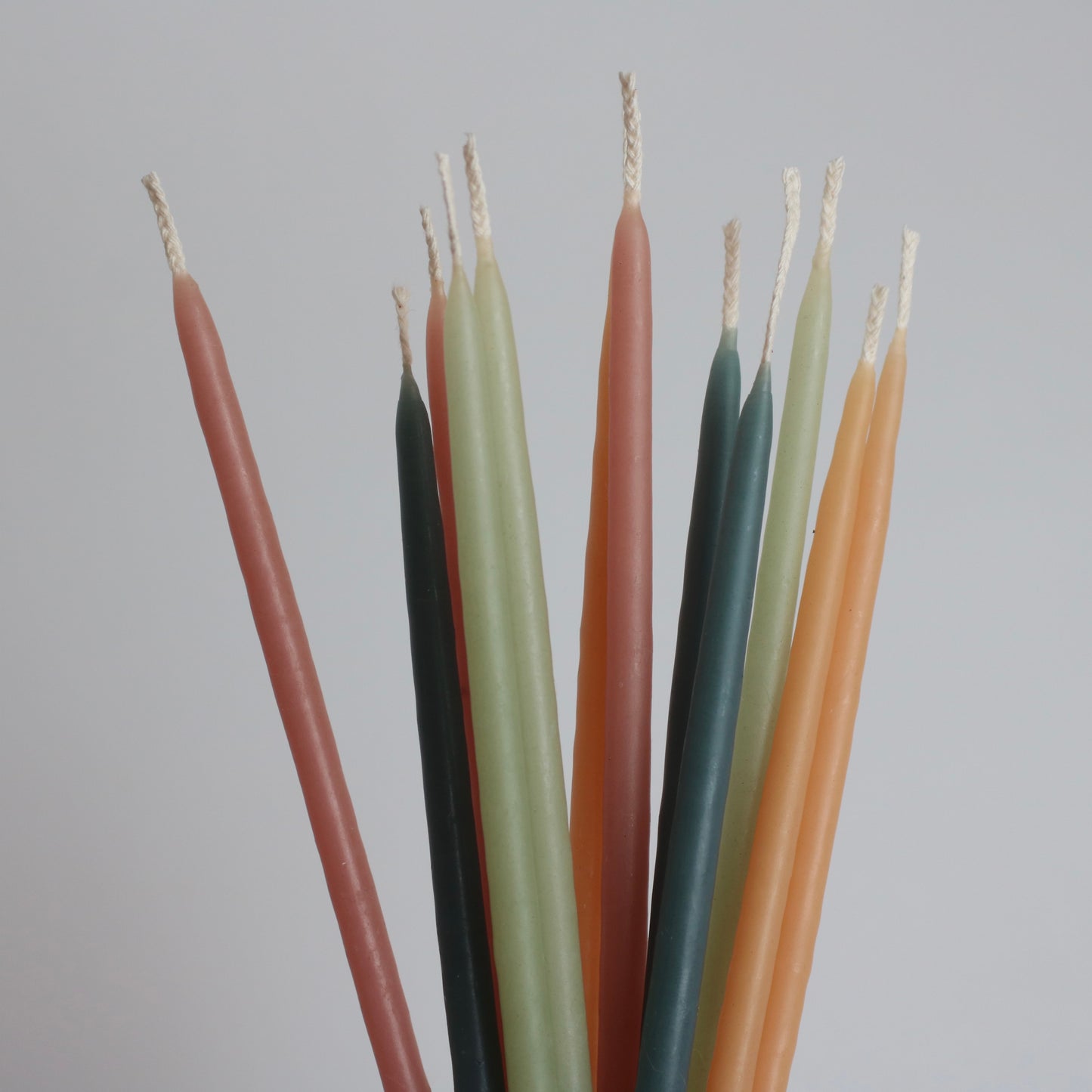 Natural Pigment Beeswax Birthday Candles