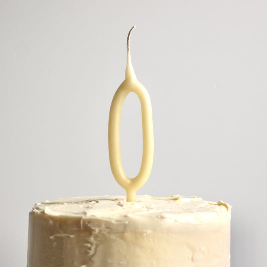 Hand dipped Beeswax Number Candle