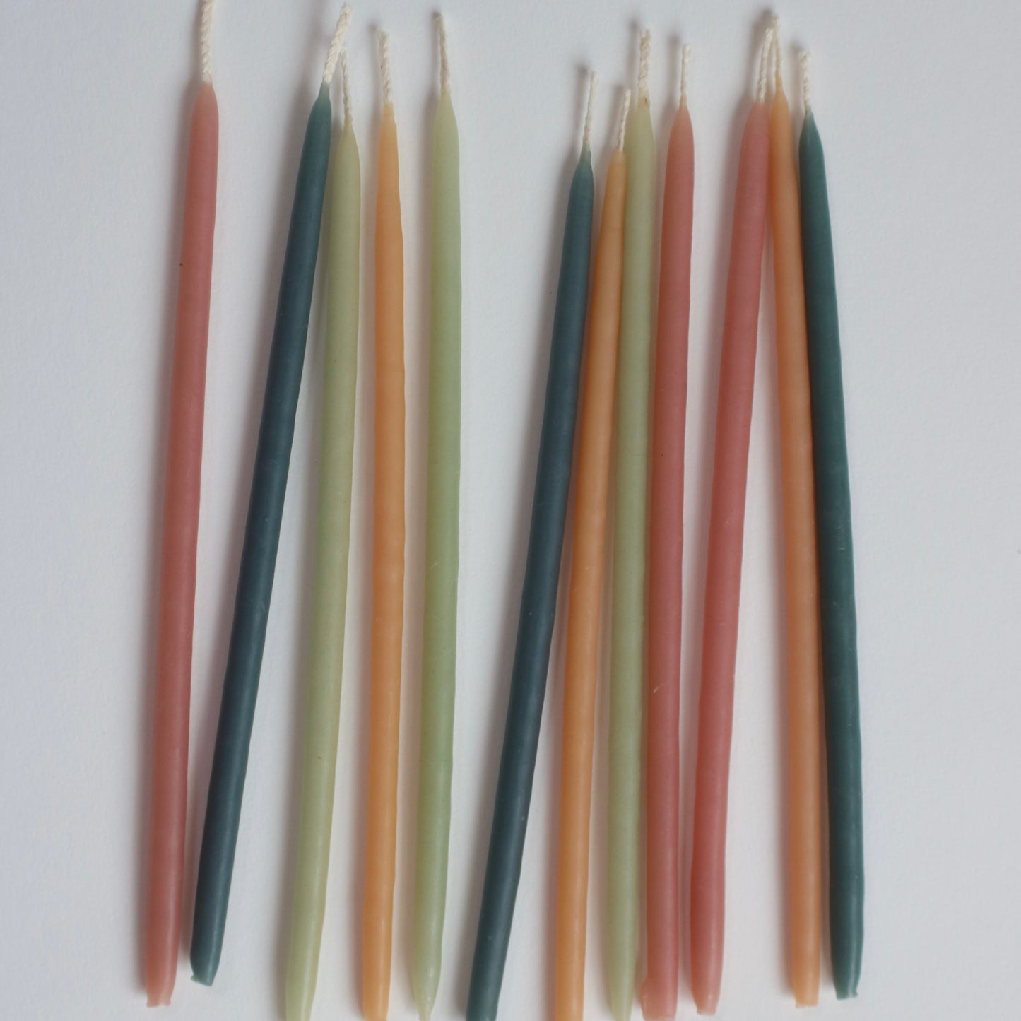 Natural Pigment Beeswax Birthday Candles