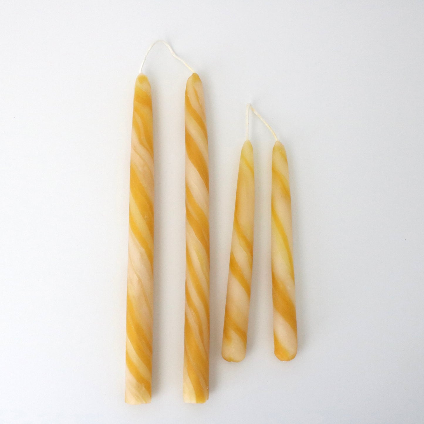 Marbled Beeswax Taper Candles 8 Inches