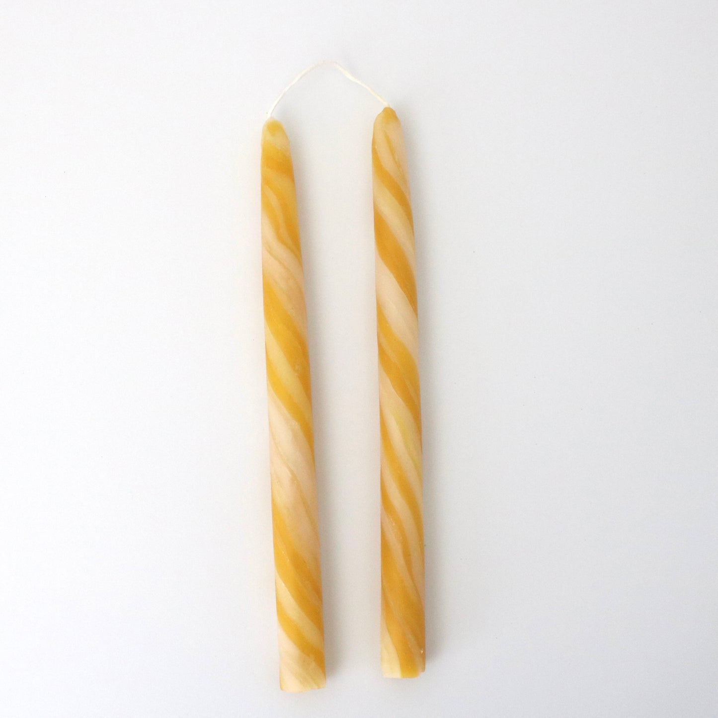 Marbled Beeswax Natural Tapers 12 Inch