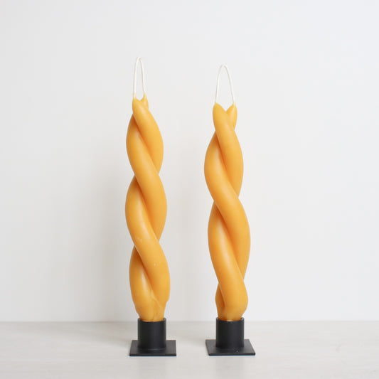 Yellow Chunky Beeswax Tapers