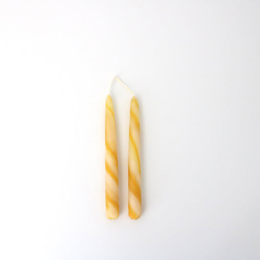 Marbled Beeswax Taper Candles 8 Inches