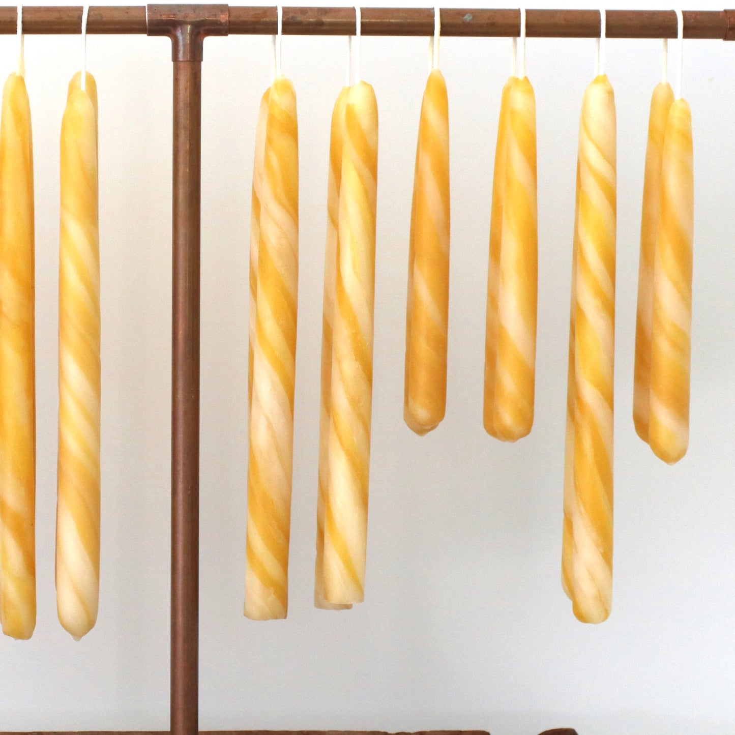 Marbled Beeswax Taper Candles 8 Inches