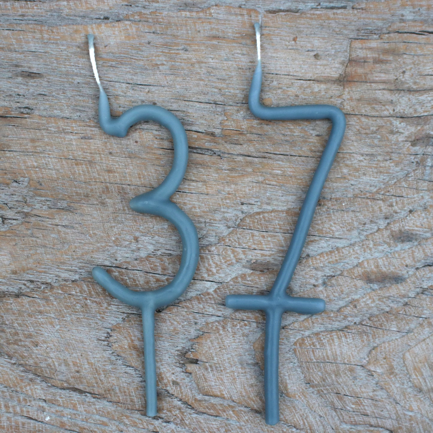 Indigo Beeswax Number Candle
