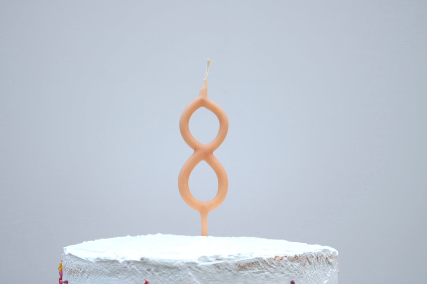 Peach Beeswax Number Candle