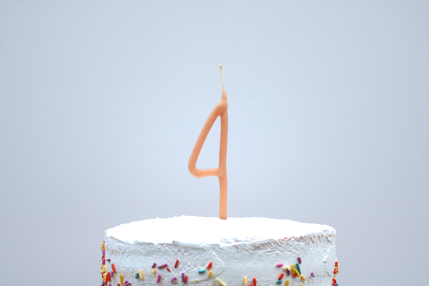 Peach Beeswax Number Candle