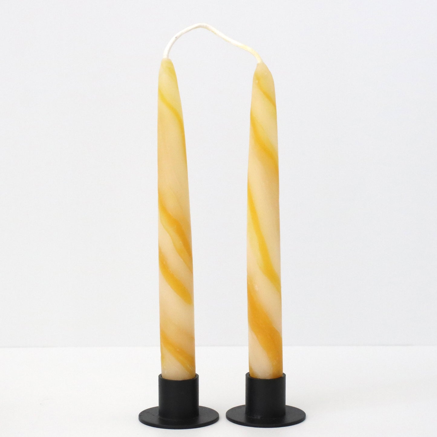 Marbled Beeswax Taper Candles 8 Inches