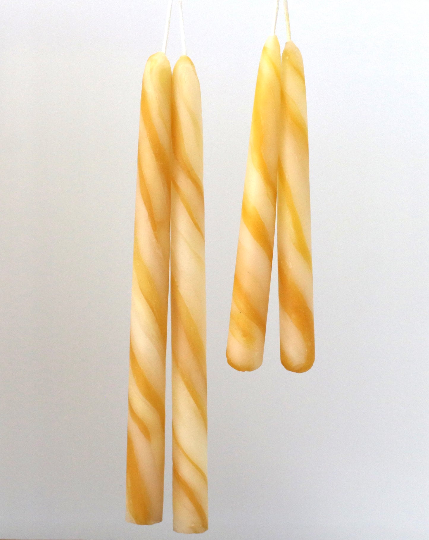 Marbled Beeswax Natural Tapers 12 Inch